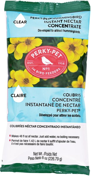 Perky-Pet Instant Nectar Concentrate Clear Hummingbird Food, 8-oz bag, bundle of 2 slide 1 of 1