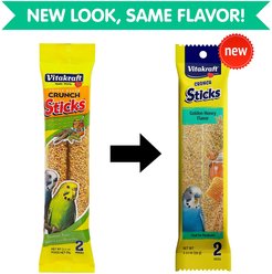 Vitakraft Triple Baked Crunch Sticks Golden Honey Flavor Parakeet Treat, 2 pack, bundle of 2 slide 2 of 8