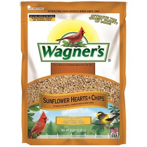 Wagner's Sunflower Hearts & Chips Premium Wild Bird Food, 6-lb bag, bundle of 3