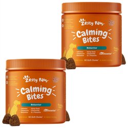 Zesty Paws Calming Bites Peanut Butter Flavored Soft Chews Calming Supplement for Dogs