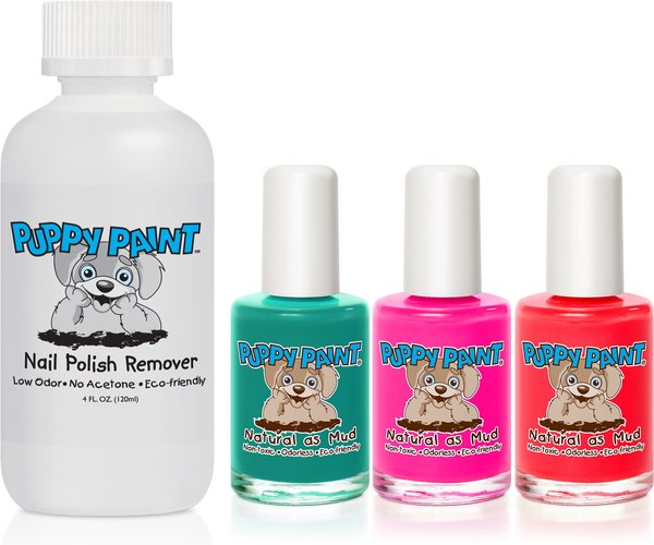 Piggy Paint Puppy Paint Variety Pack Dog Nail Polish & Remover, 0.5-oz bottle, 3 count slide 1 of 1