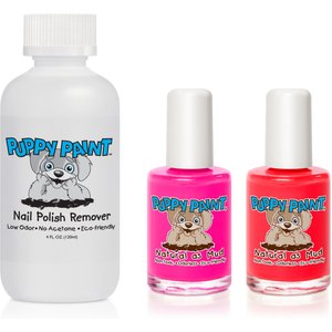 Piggy Paint Puppy Paint Water Based Dog Nail Polish & Remover Set, 0.5-oz bottle, 2 count