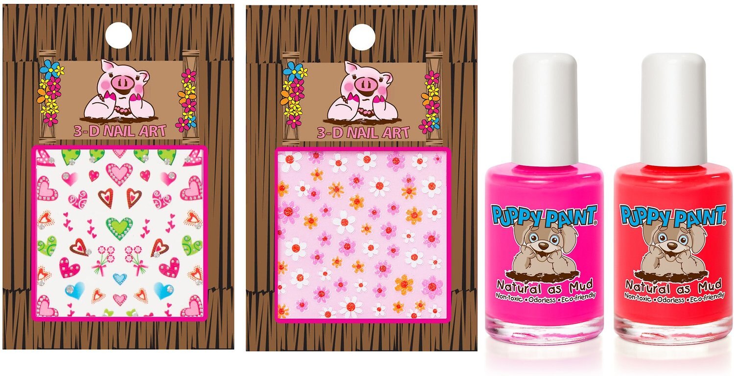 PIGGY PAINT Puppy Paint Water Based Dog Nail Polish & Nail Art Set, 0.5