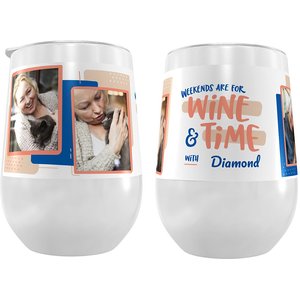 Frisco "Weekends are for Wine & Time with My Pet" Wine Personalized Tumbler, 12-oz