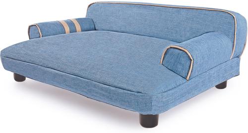 Show full view: K1 Pet Design Wickman Sofa Pet Bed with Removable Cover, Blue slide 7 of 9