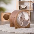 MyZoo Spaceship Alpha Warm & Cozy Covered Cat Bed, Walnut