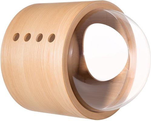 Show full view: MyZoo Spaceship Gamma Wall Mounted Cat Wall Shelf, Oak, Left-Open slide 4 of 8