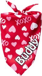 Frisco XOXO Hearts Personalized Dog & Cat Bandana, Small