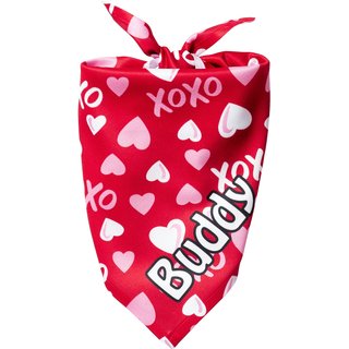 Frisco XOXO Hearts Personalized Dog & Cat Bandana, Medium slide 1 of 9