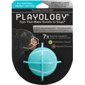 Playology Scented Squeaky Chew Ball Dog Toy, Medium/Large, Peanut Butter Scented