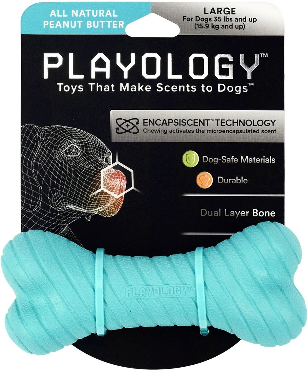 Playology Scented Dual Layer Bone Dog Toy