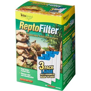 Tetrafauna ReptoFilter Cartridges Replacements, 3 Count, Large, 125 GPH, 3 count