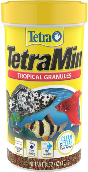 TetraMin Tropical Granules Fish Food, 3.52-oz jar, bundle of 3 slide 1 of 7