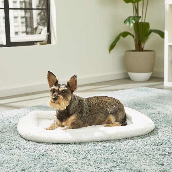 MIDWEST Quiet Time Deluxe Fleece Double Bolster Dog Crate Mat, 24in