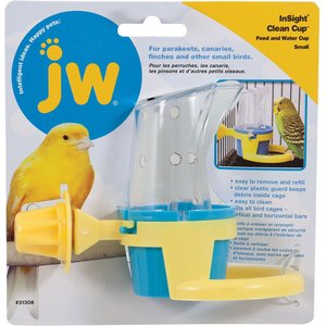 JW Pet InSight Clean Cup Bird Feed & Water Cup, Small, 2 count