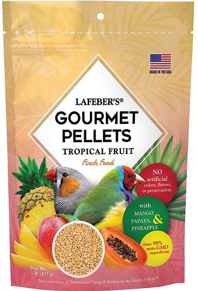 Lafeber Tropical Fruit Gourmet Pellets Finch Bird Food, 1-lb bag slide 1 of 8