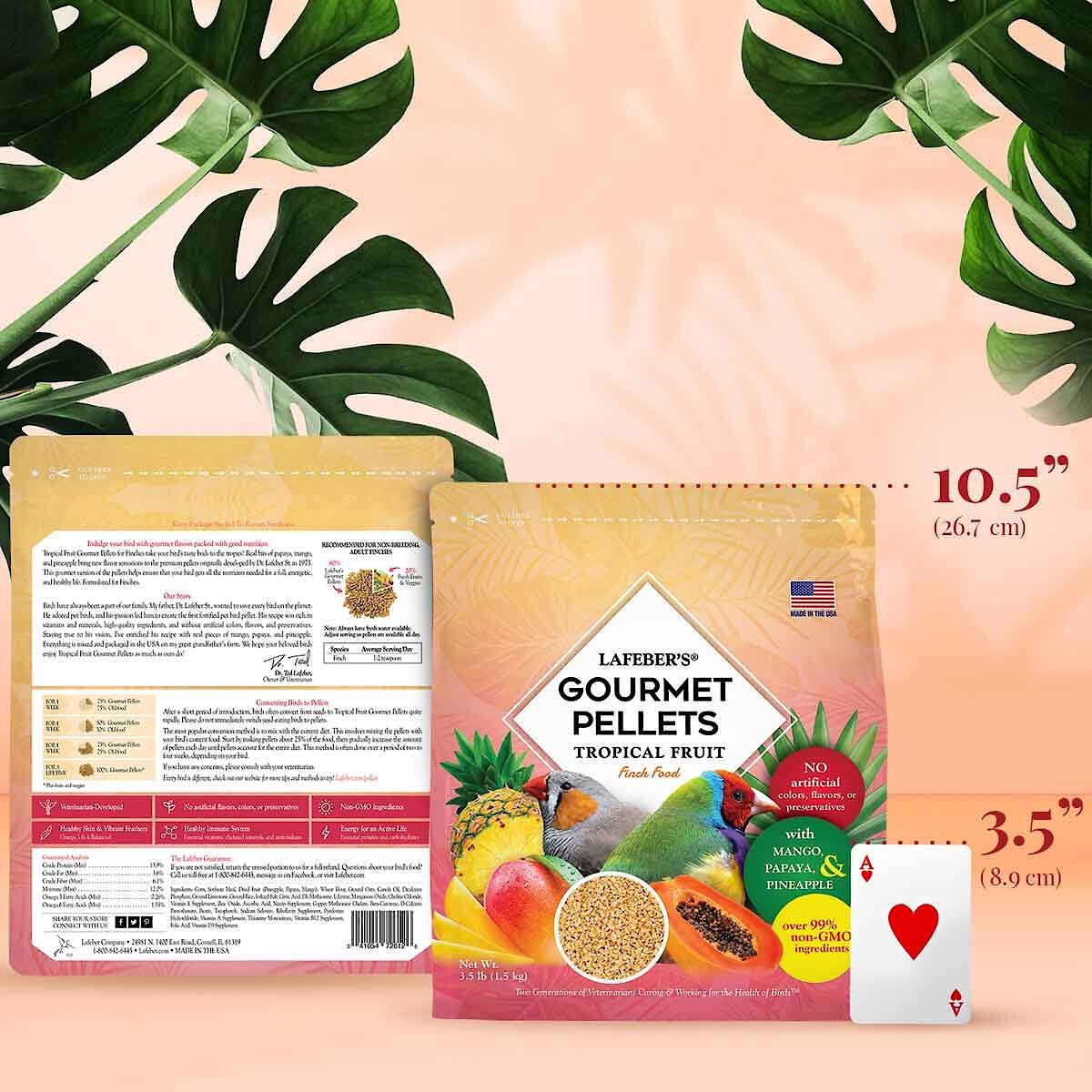Lafeber Tropical Fruit Gourmet Pellets Finch Bird Food