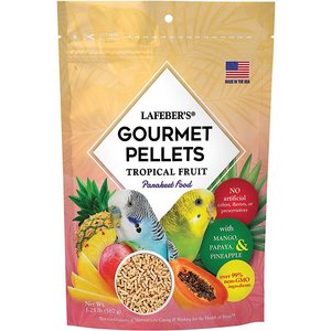 Lafeber Tropical Fruit Gourmet Pellets Parakeet Bird Food, 1.25-lb bag