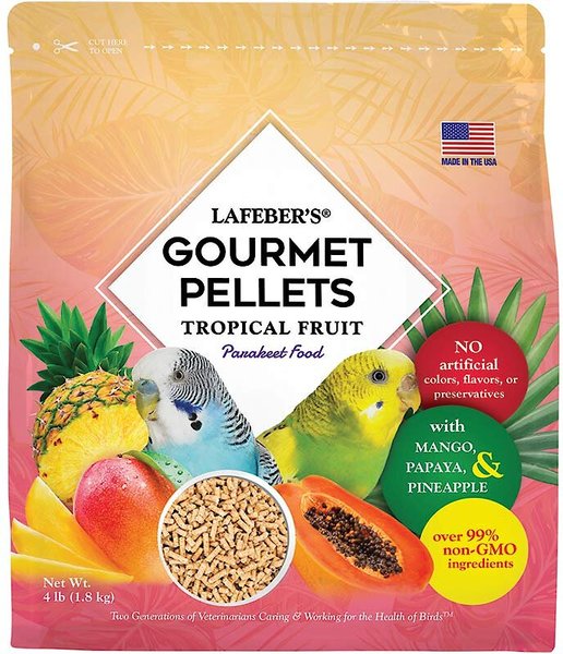 Lafeber Tropical Fruit Gourmet Pellets Parakeet Bird Food, 4-lb bag slide 1 of 8
