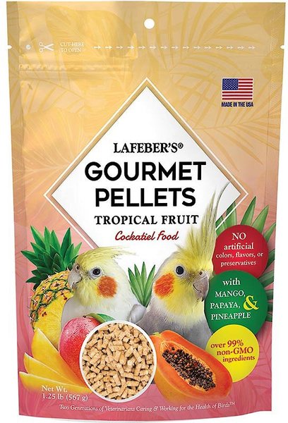 Lafeber Tropical Fruit Gourmet Pellets Cockatiel Bird Food, 1.25-lb bag slide 1 of 8