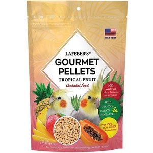 Lafeber Tropical Fruit Gourmet Pellets Cockatiel Bird Food, 1.25-lb bag