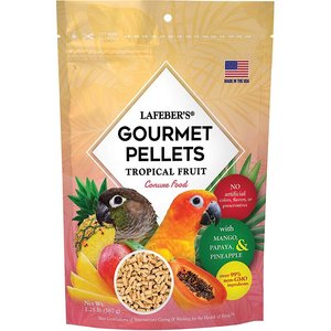 Lafeber Tropical Fruit Gourmet Pellets Conure Bird Food, 1.25-lb bag