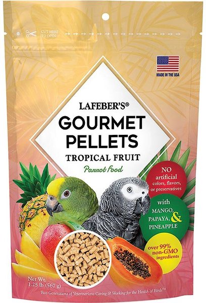 Lafeber Tropical Fruit Gourmet Pellets Parrot Bird Food, 1.25-lb bag slide 1 of 8