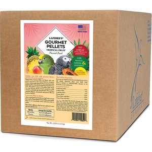 Lafeber Tropical Fruit Gourmet Pellets Parrot Bird Food, 25-lb box