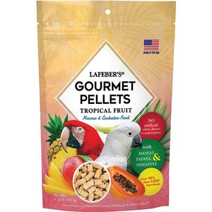 Lafeber Tropical Fruit Gourmet Pellets Macaw Bird Food, 1.25-lb bag