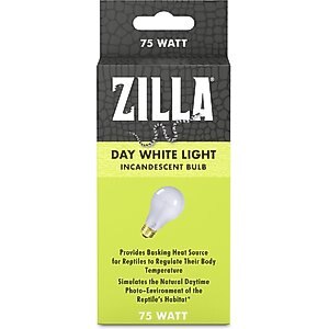 Zilla Day White Incandescent Reptile Terrarium Lamp, 75-watt