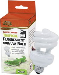 Zilla Canopy Series Fluorescent UVB/UVA Bulbs, Tropical, 13 W