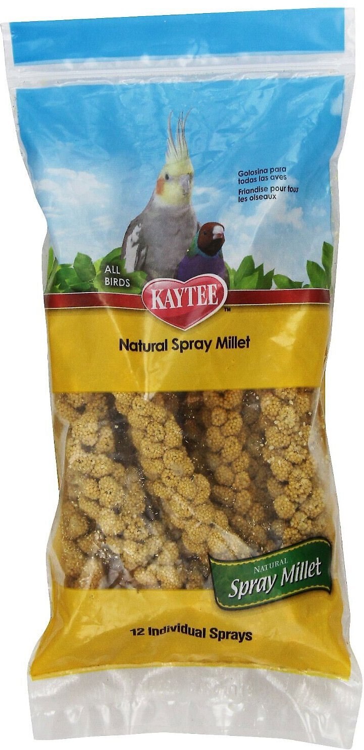 KAYTEE Natural Spray Millet Bird Treats, 24 count