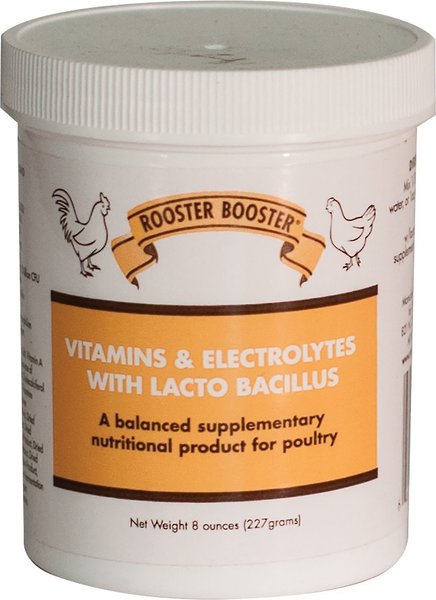 Rooster Booster Vitamins & Electrolytes Lacto Bacillus Poultry Supplement, 8-oz jar, bundle of 2 slide 1 of 1