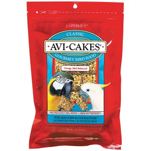 Lafeber Classic Avi-Cakes Macaw & Cockatoo Food, 1-lb bag, bundle of 2