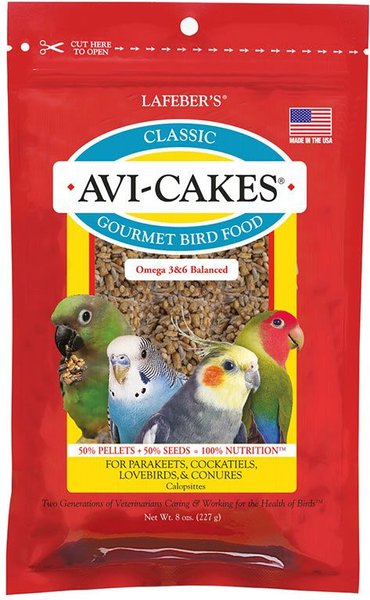 Lafeber Classic Avi-Cakes Small Bird Food, 8-oz bag, bundle of 2 slide 1 of 7