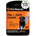 PetHonesty Hip + Joint Health Chicken Flavored Soft Chews Joint Supplement for Dogs, 180 count