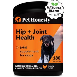 PetHonesty Hip + Joint Health Chicken Flavored Soft Chews Joint Supplement for Dogs, 180 count