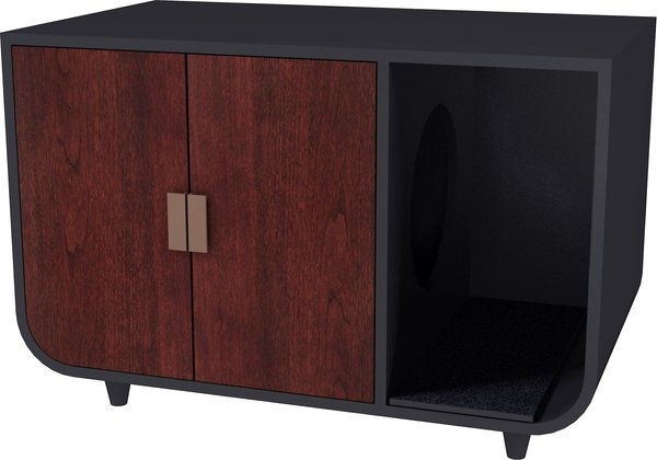 Teamson Pets Dyad Wooden Cat Litter Box End Table