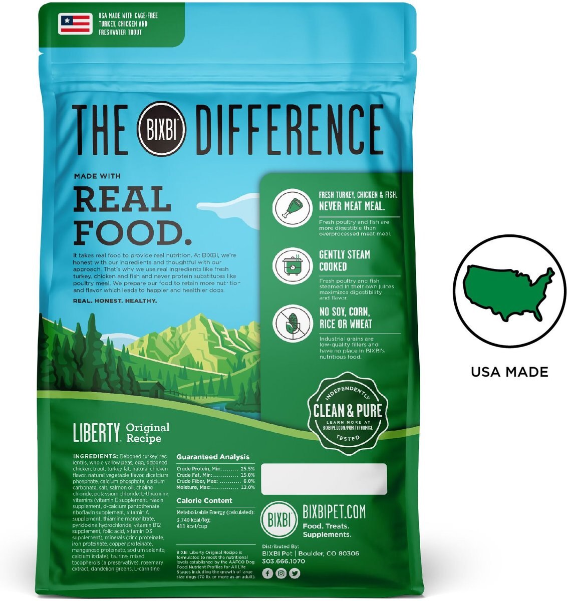 BIXBI Liberty Original Recipe Fresh Turkey, Chicken & Fish GrainFree