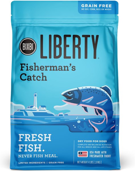 BIXBI Liberty Fisherman's Catch Grain-Free Dry Dog Food, 4-lb bag slide 1 of 3