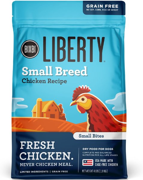 BIXBI Liberty Chicken Recipe Small Breed Grain-Free Dry Dog Food, 4-lb bag slide 1 of 3