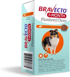 Bravecto 1-Month Chew for Dogs, 9.9-22 lbs, (Orange Box), 1 Chew (1-mo. supply) slide 2 of 4