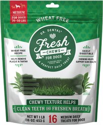 Dr. Dental Fresh Chews Medium Dental Dog Treats, 16 count slide 1 of 9