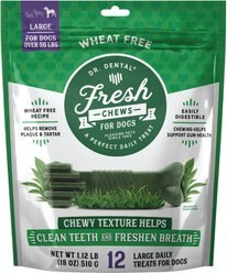 Dr. Dental Fresh Chews Large Dental Dog Treats, 12 count slide 1 of 9