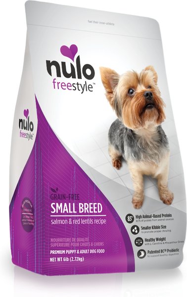 Nulo Freestyle Salmon & Red Lentils Small Breed Grain-Free Dry Dog Food, 6-lb bag slide 1 of 10