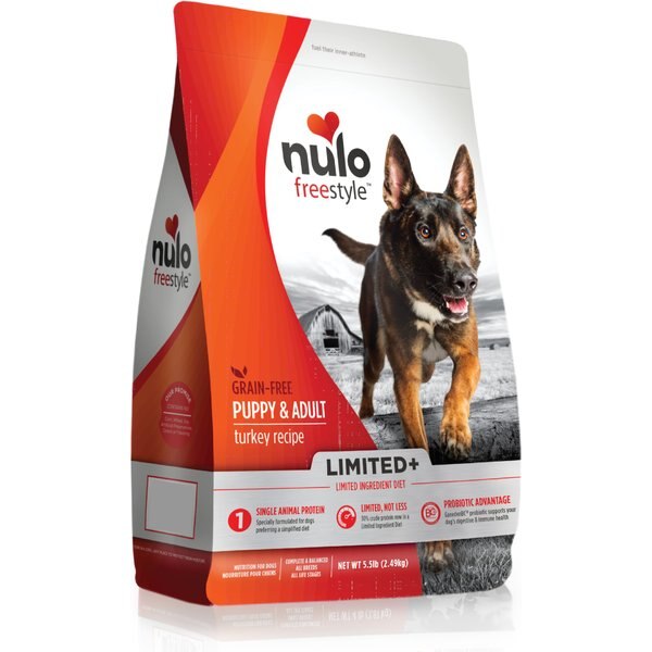 NULO Freestyle Limited+ Turkey Recipe GrainFree Puppy & Adult Dry Dog Food, 5.5lb bag