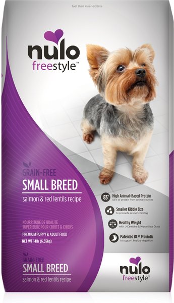 Nulo Freestyle Salmon & Red Lentils Small Breed Grain-Free Dry Dog Food, 14-lb bag slide 1 of 10