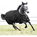 Horze Equestrian Nevada Medium Weight Turnout Horse Blanket, Black, 84-in
