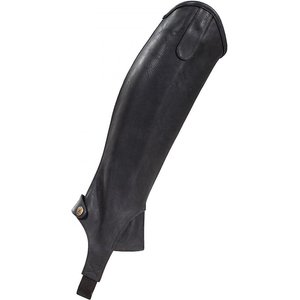 Horze Equestrian Desta Synthetic Half Chaps, Black, Medium