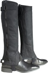 Horze Equestrian Ribbed Amara Half Chaps, Black, Large